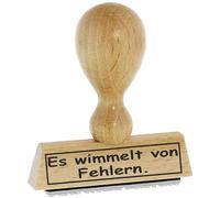 Tampon enseignant - Il se développe des erreurs - par Kaufhaus 2010 en bois et caoutchouc, pour tamponner toutes sortes de caractères.