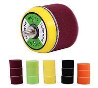 Tampon éponge de polissage de voiture de 2 pouces, 16 pièces, tampon polymère haute résistance, Compatible avec les polisseuses pneumatiques et électriques, filetage M6X1