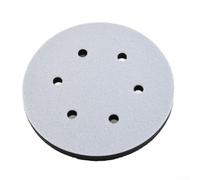 Tampon éponge souple à 6 trous de 150 mm et disque en mousse pour outils de ponceuse électrique, blanc et noir