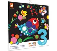 Janod – Kit loisir créatif enfant Gommettes Rondes My Arts & Crafts – Dès 3 ans – 4 tableaux