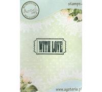 Tampon - Étiquette "with love" (avec amour) - Agateria, 7820252