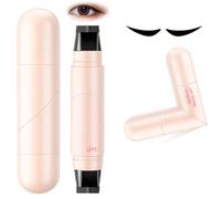 Tampon eyeliner ailé à double pointe - Longue durée, imperméable et anti-bavure, outil de pochoir pliable pour un maquillage précis, facile à utiliser pour les débutants et les professionnels (noir)