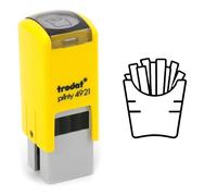 Tampon fidélité cornet de frite | Cachet encreur | 11mm | Carte de fidélité | chips fries stamp ink