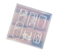 Tampon fleur en silicone Unguis Cast pour gaufrage Art Outil de sculpture recyclable avec vase Plan Particularités Unguis Art Outils en silicone