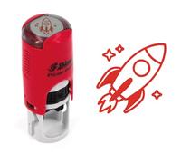 Tampon fusée | 11mm | Cachet encreur spatial envolée cosmique | Rocket ink stamp