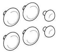 Geberit tampon 598107000 pour couvercle de toilette