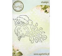 Tampon - Hibou sur le gui - Agateria