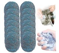 Tampon Jex, 12pcs Tampons Jex avec Savon en Laine d'acier RéUtilisables Et Absorbants pour Le Nettoyage De La Maison De La Vaisselle De Cuisine, des Casseroles, des PoêLes Et des Fours