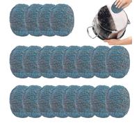 Tampon Jex avec Savon, 10 Pièces Tampons De Savon en Laine d'acier Réutilisable, Brosse Multi Usages Abrasive pour L'hygiène des Casseroles, des Poêles, Desplaques De Cuisson (Bleu,20pcs)