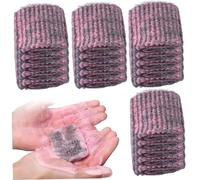 Tampon jex Avec Savon en laine d'acier 20pcs tampons jex Paine de fil pour nettoyer les coussinets de randonnée en métal sans gratter pour des pots nettoyage efficaces, des casseroles, four