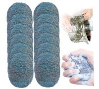 Tampon jex avec Savon tampons à récurer en laine en acier Reutilisables Poussions de laine en acier Tafl à récurer tampons jex pour Nettoyer la Cuisine, L'évier et Le Bol 12 PCS