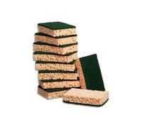 TAMPON JEX Lot de 10 tampon éponges végétales rectangulaires vert