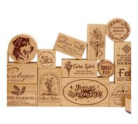 Tampon logo personnalisé - Grand tampon en caoutchouc, personnalisable avec initiale/logo/illustration, téléchargez votre propre logo, tampons personnalisés de 2,5 à 20,3 cm