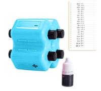 Tampon Mathématique Rouleau pour ,4 en 1 Outil Pédagogique pour Exercices à Trous | Tampon d'addition et soustraction,pour , classe, maison, addition, soustraction, multiplication, division, développe