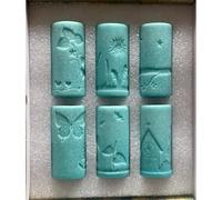 Tampon naturel pour enfants - Rouleau cylindrique pour apprendre et raconter des histoires créatives dans des projets artistiques - Rouleau d'argile créatif