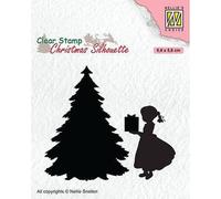 Tampon - Nellie`s Choice - CSIL013 fille avec arbre de Noël cadeau