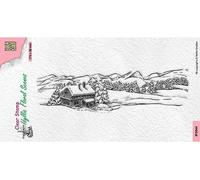 Tampon - Nellie`s - IFS044 maison paysage d'hiver