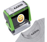 Tampon nominatif pour enfant 38 x 14 mm - Tampon textile - Trodat Printy - Vert