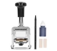 Tampon Numéroté en Caoutchouc Auto-encreur, Machine de Numérotation Automatique à 7 Chiffres Kit de Tampons Numérotés en Métal pour la Maison, le Bureau, L'école, la Papeterie de Bureau pour la Numéro
