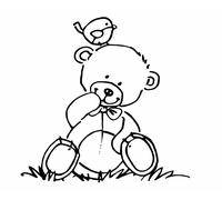 Tampon Ours - 50x60 Mm - Bois