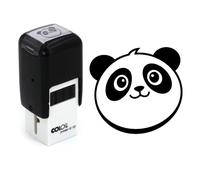 Tampon panda trop mignon | 11mm | Cachet encreur animal tête ours | panda bear ink stamp