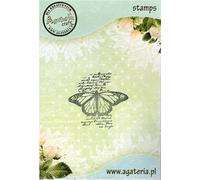 Tampon - Papillon sur fond - Agateria