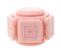 Tampon Pédagogique Cube 55x40 MM pour Élèves et Classe | Rotation Fluide, Motifs Interchangeables, Impression Nette, Plastique Rose, Contrôle Rapide des Devoirs