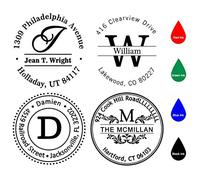 Tampon Personnalisé Aolun, Diamètre 40mm, Monogramme Tampon Encreur Rond pour affaires, mariage, professeurs, infirmières, maison, banque ou bureau