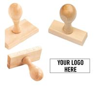 Tampon Personnalisé avec Votre Logo nom - Tampon en caoutchouc en bois Personnalisable pour passionnés loisirs créatifs, entrepreneurs amateurs papeterie (Sceau rectangulaire)
