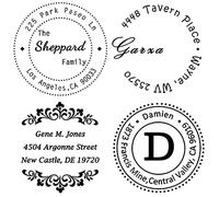 Tampon Personnalisé,Tampon Personnalisable,Diamètre 40mm,Tampon Encreur Rond pour affaires, mariage, professeurs, infirmières, maison, banque ou bureau