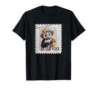 Tampon Petit Panda avec Chapeau de Paille et Tournesol T-Shirt