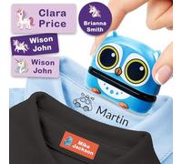 Tampon Prenom Vetement Enfant Personnalisé, Tampon Encreur Textile Personnalisable Vetement, Tampon Nominatif Personnalisé Vetement Enfant, Tampon Nominatif Pour Marquer Les Vêtements, Tampon Prénom