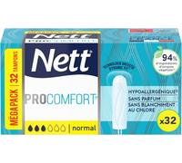 Tampon Procomfort Normal Sans Applicateur (Boîte De De 32 Pièces)-Tampons Hypoallergéniques,Sans Parfum Et Sans Blanchiment Au Chlore-Protection Hygiénique Pour Flux Moyen