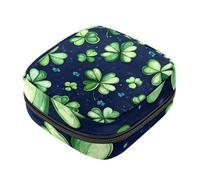 Tampon protège-slips pour filles, porte-serviettes hygiéniques avec fermeture éclair, trèfle à quatre feuilles de la Saint-Patrick