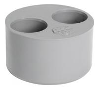 tampon de réduction - mâle / femelle - double - diamètre 100 / 50 / 40 mm - nicoll t54