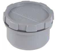 Tampon de visite mâle-femelle NICOLL + bouchon - PVC gris - Ø 40 mm - FH