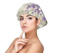 Tampon rétro lavande,Bonnet de nuit en satin pour adulte - Bonnet de nuit élastique pour femme, couvre-cheveux de nuit