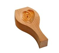 Tampon rond en bois sculpté avec motif floral respectueux de l'environnement pour la pâtisserie