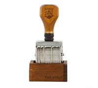 Tampon rotatif en bois avec lettres de l'alphabet amovibles pour l'écriture de journal et les tâches de documentation de mémoire (A)