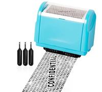 Tampon rouleau de protection contre le vol d'identité et d'adresse, tampon à rouleau pour protection de la vie privée, données personnelles (bleu, L)
