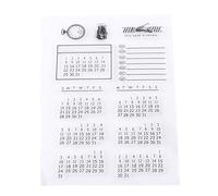 Tampon Silicone Calendrier, Tampon Clear Scrapbooking, Tampon Calendrier Journal Pour Mise Au Rebut, Journaux Et Cartes Postales Faisant La Décoration, 11x16cm