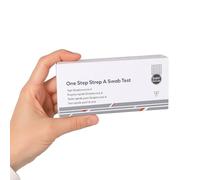 Tampon Streptocoque A | Test rapide pharyngé CE | Résultat en 10 Minutes | Pour adultes et enfants | Kit complet d'auto-diagnostic à domicile | Enregistré au ministère de la Santé