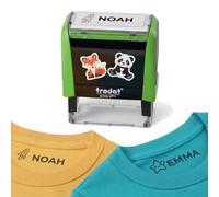 Tampon textile pour enfants résistant au lavage en machine - Tampon nominatif Trodat - Vert