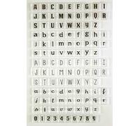 Tampon transparent 5 à 7 mm Alphabet chiffres 114