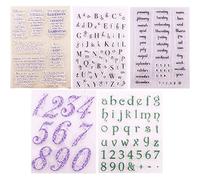 Tampon transparent en silicone, Tampons Scrapbooking Silicone Transparent Lettre Silicone Tampon Clear Stamp Alphabet Pour Anniversaire DIY Fabrication de Cartes Décor D'album Photo