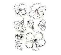 Tampon transparent feuille de fleur avec matrices de découpe