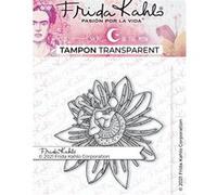Tampon transparent - Fleur Passiflore 1 - 9,5 x 6,5 cm Transparent