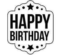 Tampon transparent - Happy birthday & son bloc acrylique Transparent G
