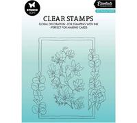 Tampon transparent - StudioLight - Cadre rectangulaire fleuri