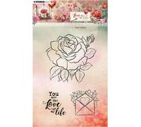 Tampon transparent - StudioLight - Lettre d'amour rose